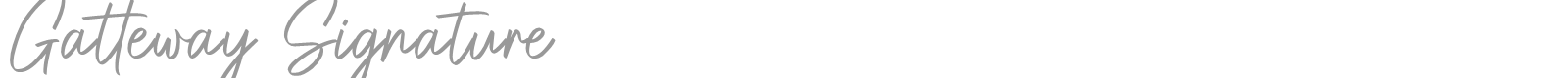 Gatteway Signature font preview